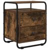 vidaXL Table de chevet Ch&ecirc;ne fum&eacute; Bois d'ing&eacute;nierie