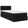 vidaXL Lit ottoman avec matelas et LED noir 80x200cm tissu