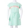 Robe pour enfants avec cordon de serrage vert vif 104