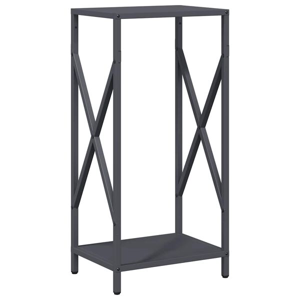 vidaXL Portant de bois chauffage anthracite 34x25x70 cm