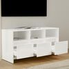 vidaXL Meuble TV Blanc brillant 102x37,5x52,5 cm Bois d'ing&eacute;nierie