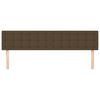 vidaXL T&ecirc;tes de lit 2 pcs Marron Fonc&eacute; 100x5x78/88 cm Tissu