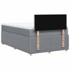 vidaXL Sommier &agrave; lattes de lit avec matelas Gris clair 120x200cm Tissu