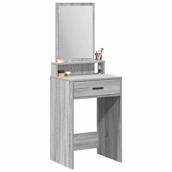 vidaXL Table de Toilette avec tiroir Gris Sonoma 50 x 41 x 140 cm
