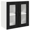 vidaXL Cabinet en verre mural LUCCA Ch&ecirc;ne noir 60 x 31 x 60 cm