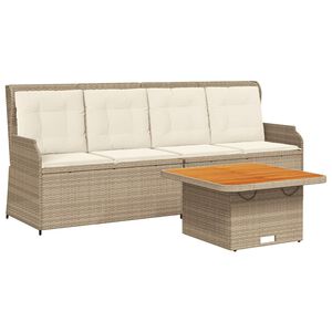 vidaXL Salon de jardin avec coussins 3 pcs beige r&eacute;sine tress&eacute;e