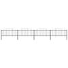 vidaXL Cl&ocirc;ture de jardin avec dessus en forme de lance en acier 714,5 x 75 cm Noir