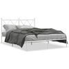 vidaXL Cadre de lit m&eacute;tal sans matelas et t&ecirc;te de lit blanc 140x200 cm