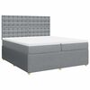 vidaXL Sommier &agrave; lattes de lit avec matelas Gris clair 200x200cm Tissu