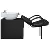 vidaXL Fauteuil de shampooing Noir et Blanc 63 x 141 x 92 cm PVC
