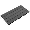 vidaXL Carreaux de terrasse 6 pcs Noir 60 x 30 cm WPC