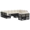 vidaXL Ensemble de canap&eacute; de jardin 13 pc Noir polyrotin