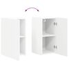 vidaXL Meuble TV mural 2 pcs Blanc 30 x 31 x 60 cm Bois d'ing&eacute;nierie