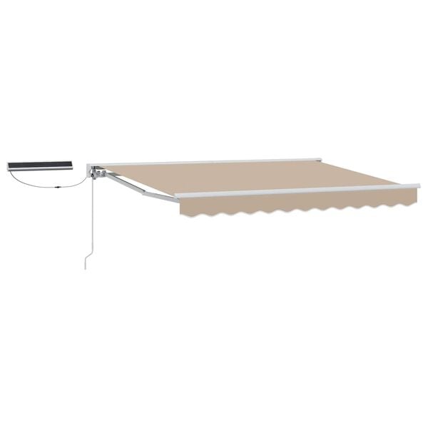 vidaXL Auvent r&eacute;tractable &eacute;lectrique Beige 3,5 x 2,5 m