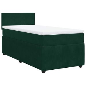 vidaXL Sommier &agrave; lattes de lit avec matelas Vert fonc&eacute; 90x190 cm