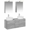 vidaXL Ensemble de mobilier de salle de bain 5 pc Sonoma gris