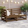 vidaXL Salon de jardin 2 pcs marron miel bois de pin massif
