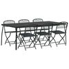 vidaXL Ensemble de meubles d'ext&eacute;rieur 7 pc Anthracite Fer et Acier