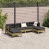 vidaXL Salon de jardin 6 pcs avec coussins bois de pin impr&eacute;gn&eacute;
