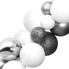 vidaXL Guirlande de Noël avec boules blanc et gris 175 cm polystyrène