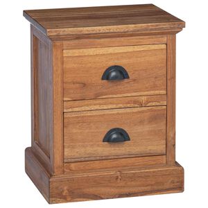 vidaXL Table de chevet Naturel 40 x 30 x 50 cm Bois de teck massif