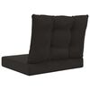 vidaXL Coussin de canap&eacute; d'ext&eacute;rieur 2 pcs Noir Polyester