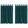 vidaXL Rideaux occultants 2 pcs Vert fonc&eacute; 140 x 140 cm Velours
