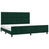 vidaXL Cadre de lit sans matelas vert fonc&eacute; 200x200 cm velours
