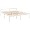 vidaXL Lit pour personne &acirc;g&eacute;e sans matelas blanc 200x200cm bois massif