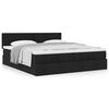 VidaXL Cadre de lit ottoman avec matelas noir 180x200cm tissu