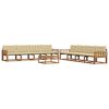 vidaXL Ensemble de canap&eacute;s d'ext&eacute;rieur 9 pcs Naturel et Beige