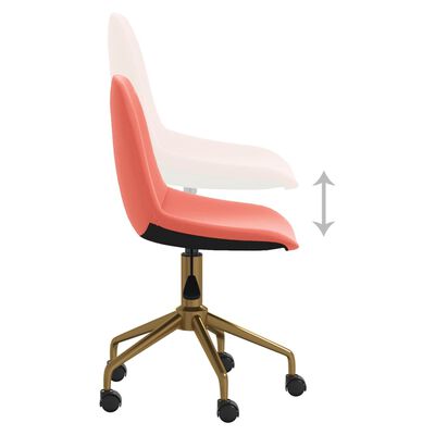 3086099 vidaXL Swivel Dining Chairs 4 pcs Pink Velvet(2x333500)
