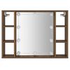 vidaXL Armoire à miroir avec LED Chêne marron 76x15x55 cm