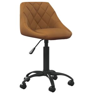 vidaXL Chaise de salle &agrave; manger Marron Velours