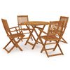 vidaXL Ensemble à manger d'extérieur pliable 5pcs Bois d'acacia solide