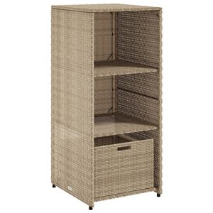 vidaXL Armoire de rangement de jardin beige 50x55x115cm r&eacute;sine tress&eacute;e