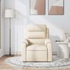 vidaXL Fauteuil de massage inclinable Cr&egrave;me Tissu