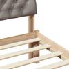 vidaXL Cadre de lit Marron et taupe 100 x 200 cm Bois massif en pin