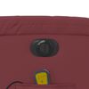 vidaXL Fauteuil de massage inclinable &eacute;lectrique rouge bordeaux