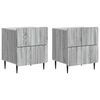 vidaXL Cabinet de chevet 2 pcs Sonoma gris 43 x 34,5 x 49,5 cm