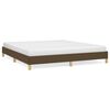 vidaXL Cadre de lit sans matelas marron fonc&eacute; 180x200 cm tissu
