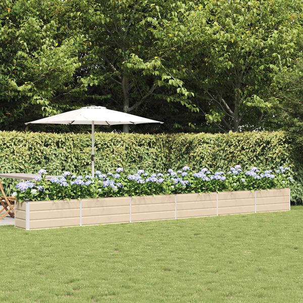 vidaXL Jardini&egrave;re Ivoire 480 x 50 x 45 cm Acier galvanis&eacute;