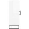 vidaXL Buffet Blanc brillant 34,5x34x90 cm Bois d'ing&eacute;nierie