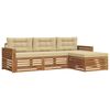 vidaXL Ensemble de canap&eacute;s d'ext&eacute;rieur 4 pcs Naturel et Beige