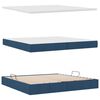 vidaXL Lit avec rangement et matelas Bleu 200 x 200 cm Polyester
