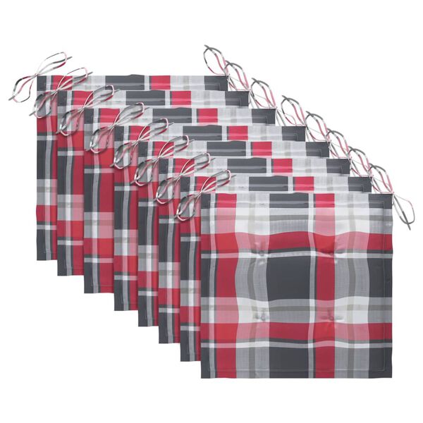 vidaXL Chaises &agrave; manger d'ext&eacute;rieur lot de 8 et coussins Acacia massif