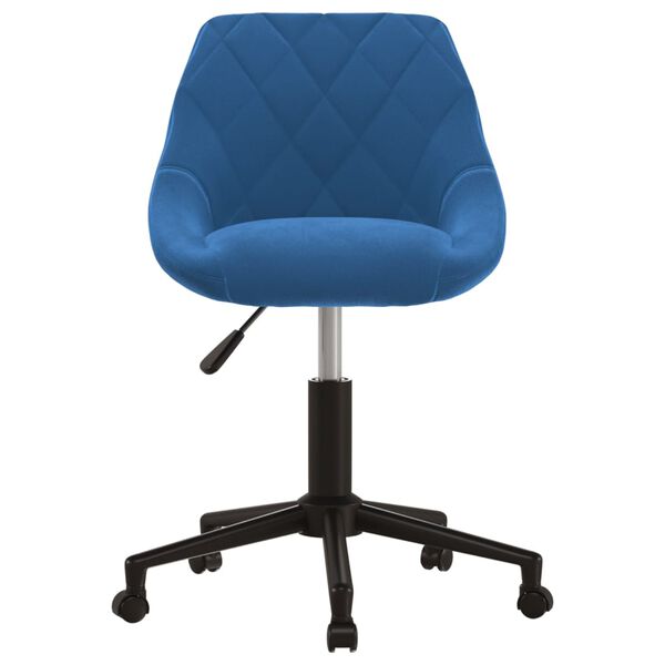 vidaXL Chaise pivotante de salle &agrave; manger Bleu Velours