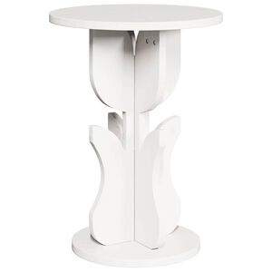 vidaXL Table basse Blanc 39,5 x 39,5 x 53,5 cm Bois massif en pin
