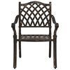 vidaXL Ensemble de salle &agrave; manger pour jardin 5 pcs Bronze Aluminium