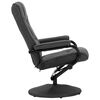 vidaXL Fauteuil inclinable avec repose-pieds gris foncé tissu
